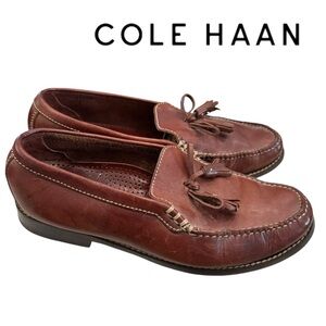 Vintage Cole Haan Slip-on Leather Tassel Women's Loafers 8